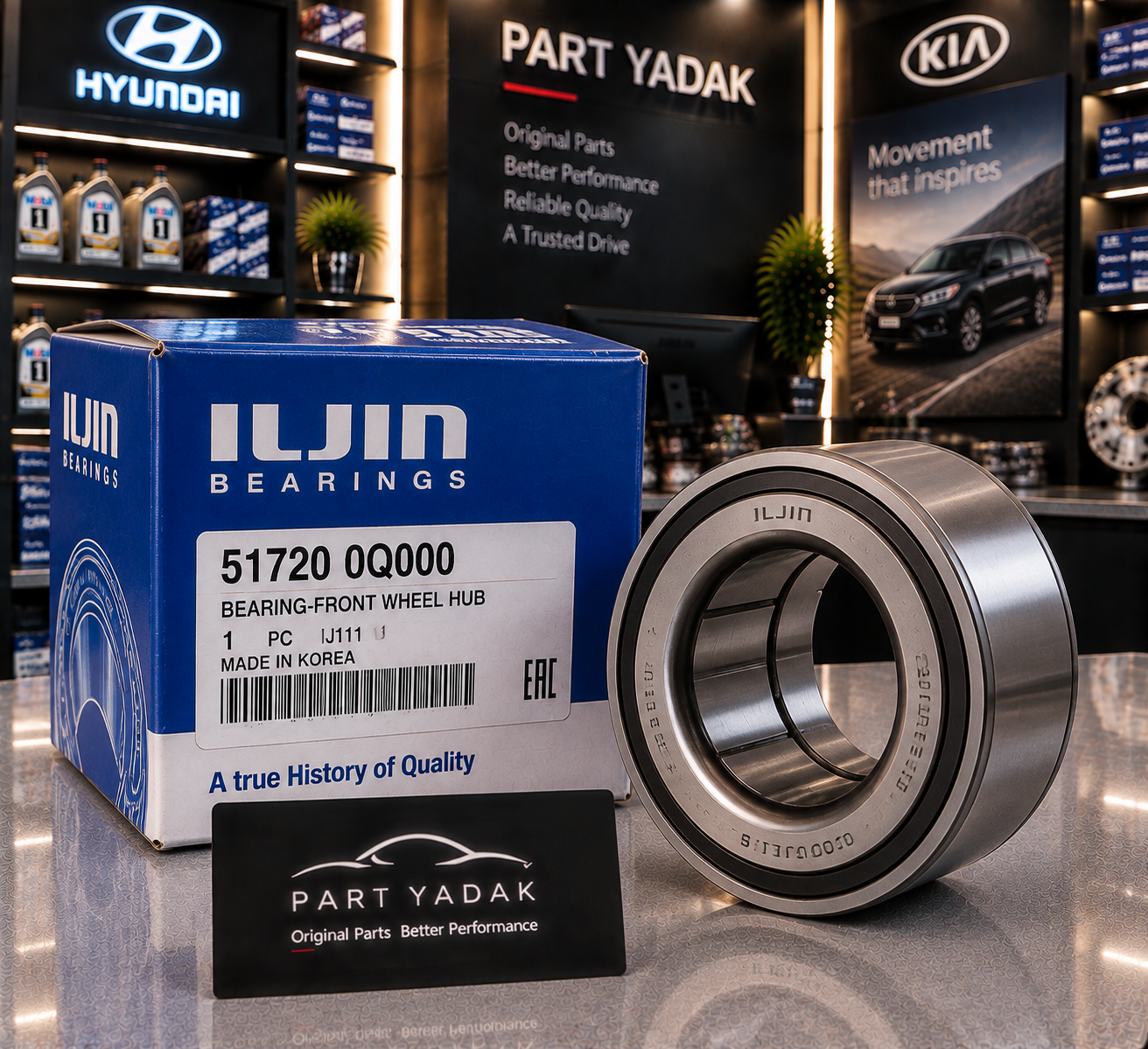 بلبرینگ چرخ جلو کیا سراتو – اصلی (OEM Hyundai/Kia) – کد فنی 517200Q000